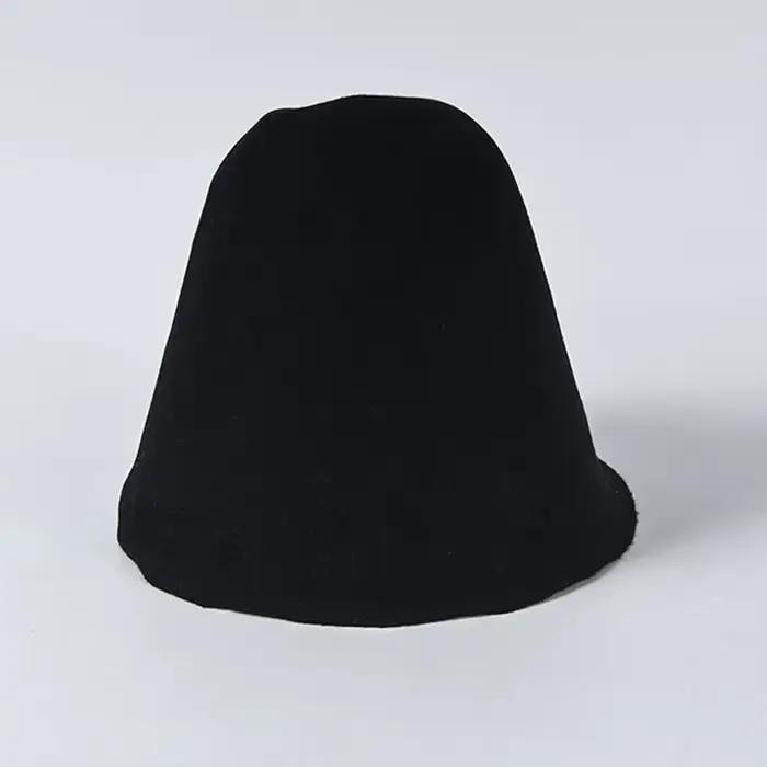 Classique femmes Cloche seau feutre chapeau automne hiver laine feutre cône Cloche capuche chapeller