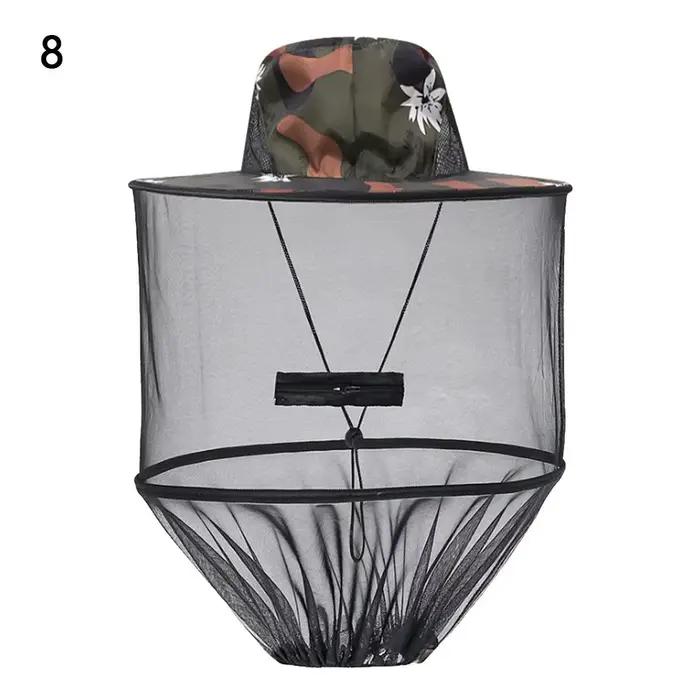 Chapeau anti-moustiques avec filet caché, répulsif en maille, Protection contre les insectes et les