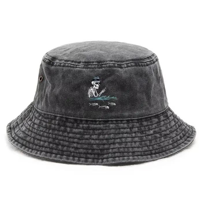 Chapeau Bob en Coton Lavé Style Vintage pour Hommes et Femmes, Protection Solaire, Chapeau de Pêche