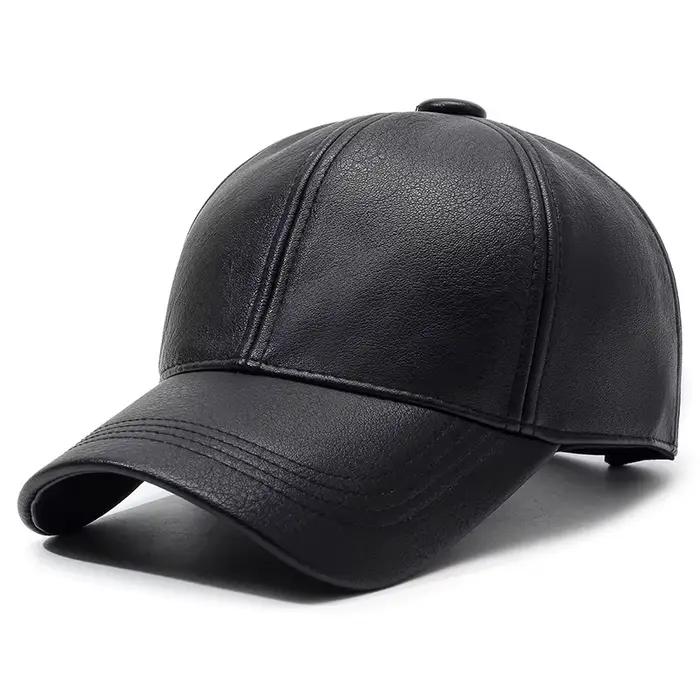 Casquette de baseball en cuir PU de luxe FS pour femme, casquette noire de créateur pour homme, casq