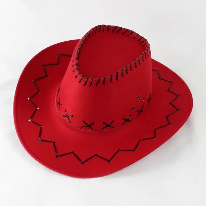 Chapeau de Cowboy Simple pour adultes, casquette de Cowgirl occidentale, accessoires de Costumes d'a