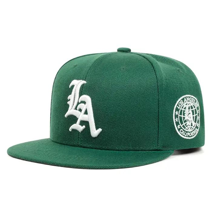 Nouvelle Casquette Hip Hop Tendance 2026 avec Lettre LA Brodé sur le Côté et Motif Terre, Casquette
