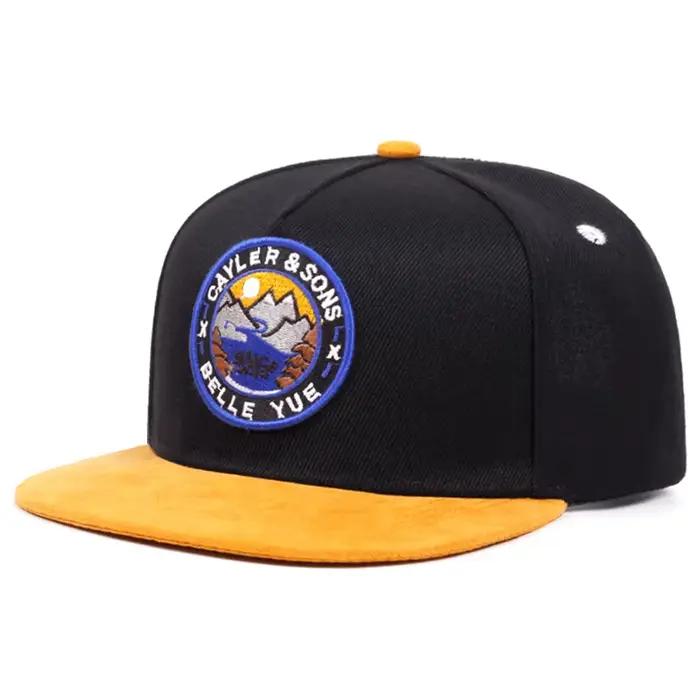 2025 personnalisé créatif nouveau chapeau à bord plat BELLE YOE coucher de soleil broderie mode Hip