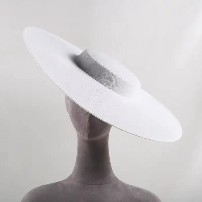 202508-bbao ins chic faux lin bricolage style Vintage mariée solide classique chapeau de soleil femm