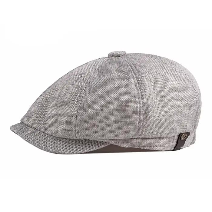 Casquette de journal pour hommes, chapeau octogonal de printemps et d'été pour hommes, casquettes pl