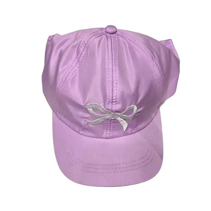 Casquette de baseball brodée avec un nœud Conception de queue vide Sangle réglable 
