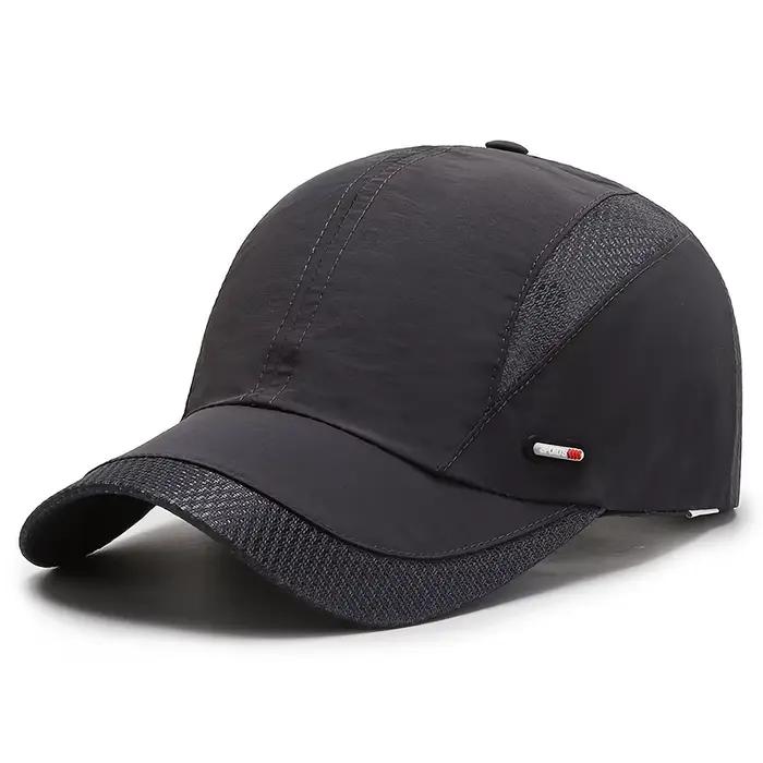 Casquette de baseball de sport pour hommes, casquette à visière à séchage rapide, en maille respiran