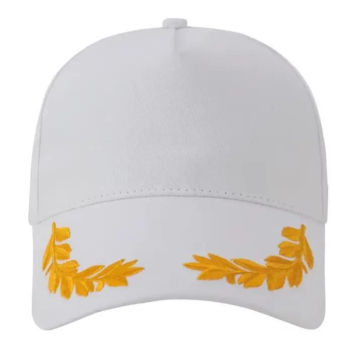 Casquette de baseball Wheat Stitch - Casquette de soleil en coton à 6 panneaux avec boucle en laiton