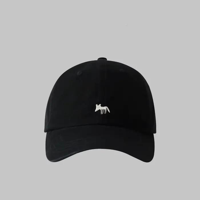 Casquette de baseball brodée Little Fox de Muji pour femme, chapeau pare-soleil d'été, à large bord
