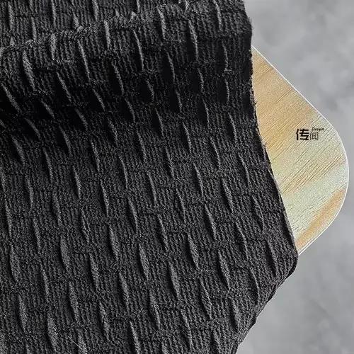 Tissu Jacquard noir à Texture plissée créative, chapeau de styliste de vêtements, vente en gros, pou