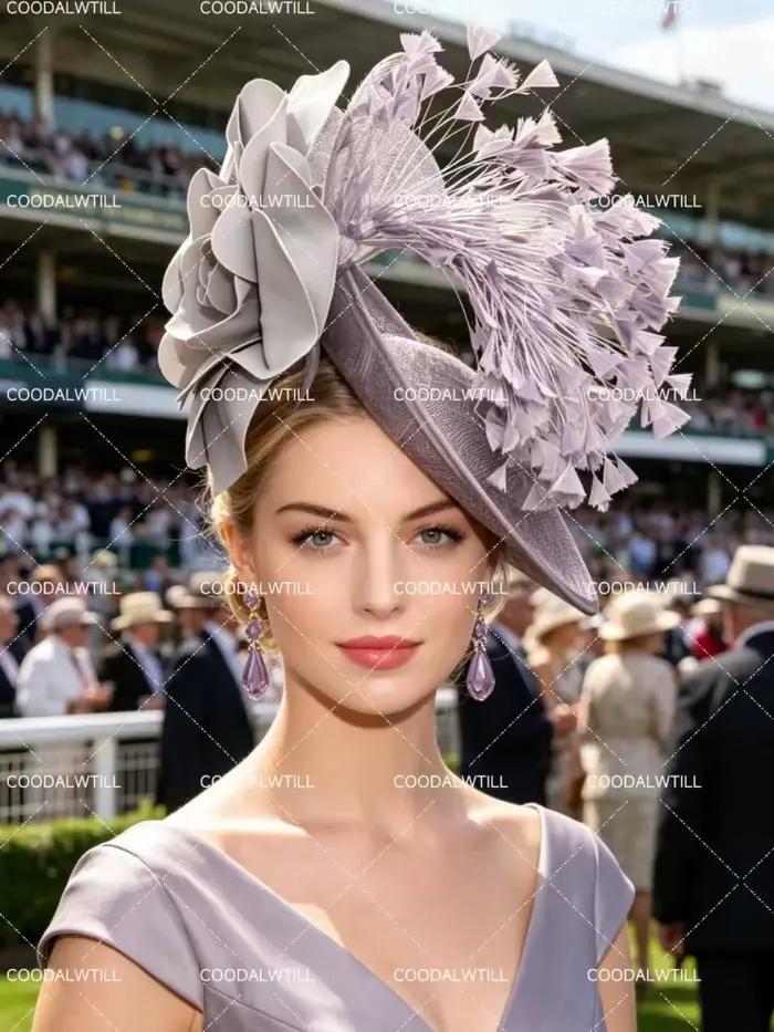 Chapeau Fascinator Jaune à Grande Fleur et Plumes pour Femme, Coiffe Formelle pour Mariage, Cocktail