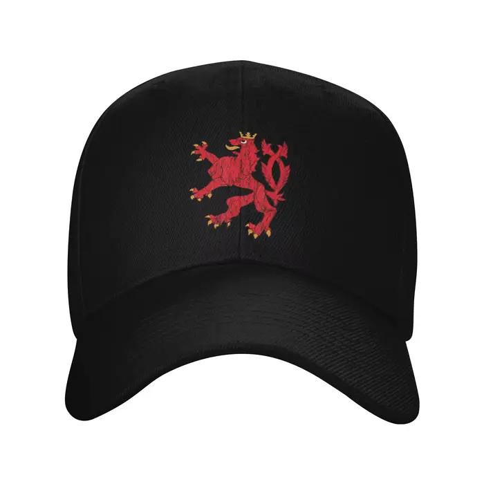 Casquette de baseball unisexe de haute qualité avec logo personnalisé du blason du Luxembourg, motif