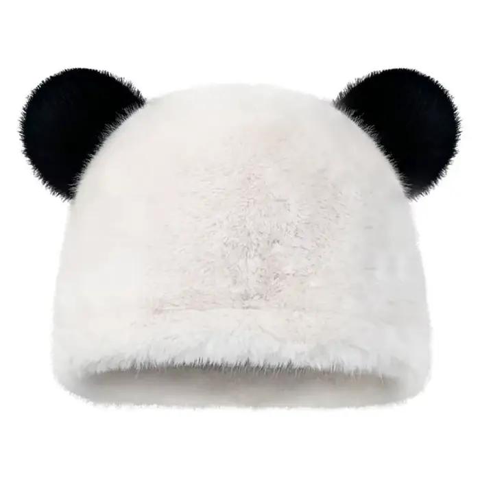 Chapeau en peluche dessin animé 39BD, bonnet avec oreilles d'ours mignon, casquette décontractée pou
