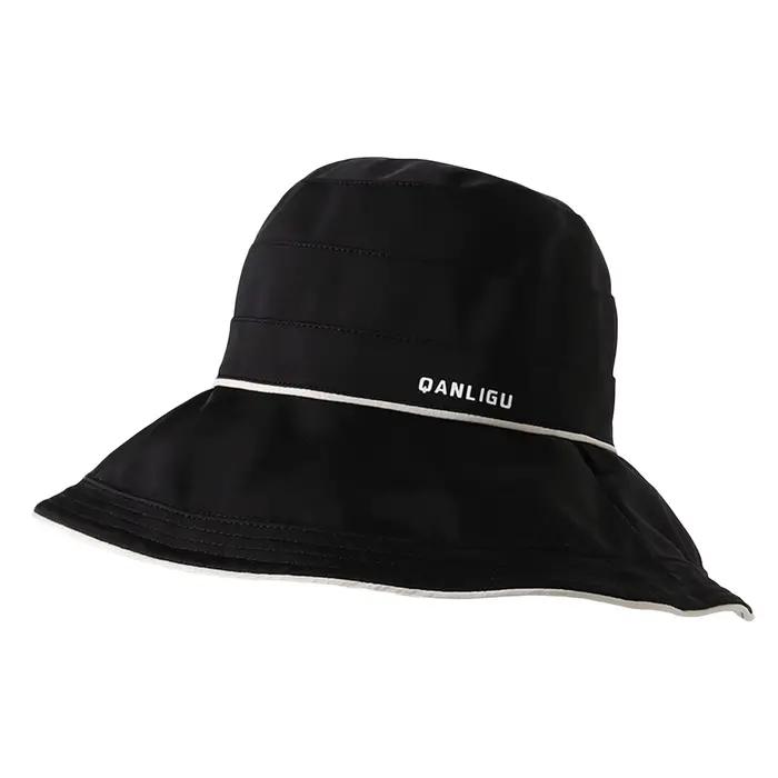 Lettres à la mode à large bord pare-soleil chapeau femmes seau chapeaux décontracté vacances en plei