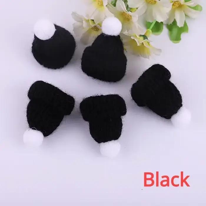 Mini chapeaux en tricot de Noël, artisanat de beurre, ornements d'arbre de Noël, couture de cheveux