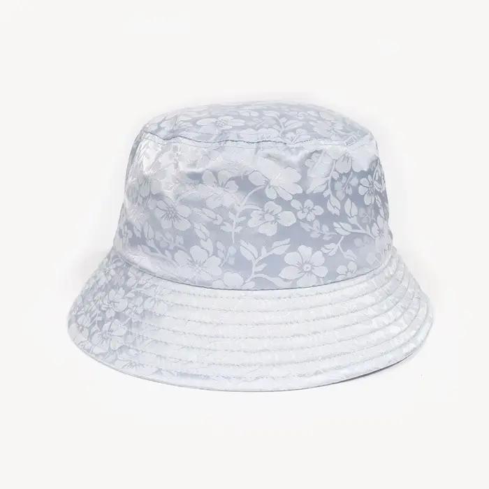 Chapeau de pêcheur élégant à motif floral, chapeau décontracté pour femmes, chapeau rétro à la mode