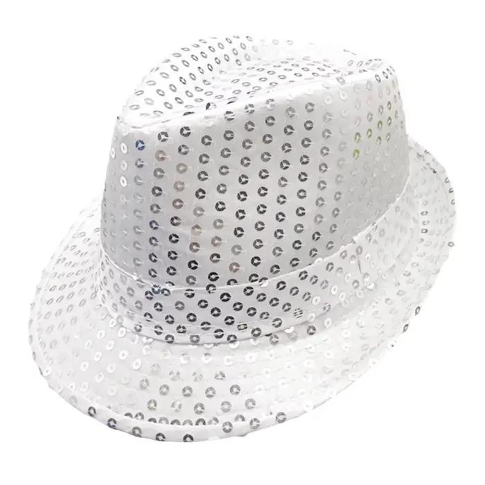 Chapeau de Jazz à paillettes pour hommes et femmes, chapeau de carnaval, spectacle de danse sur scèn