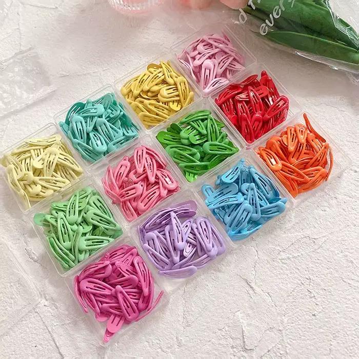 Pinces à cheveux BB colorées en forme de goutte d'eau pour enfants, 20 pièces/lot, 3cm, jolies éping