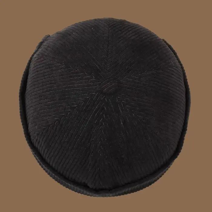Chapeau décontracté sans bords en velours côtelé d'automne et d'hiver, chapeau yuppie personnalisé,