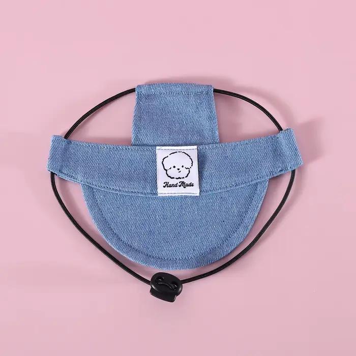 Casquette pour chien avec trous pour les oreilles, réglable, en jean, protection solaire, casquette