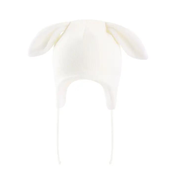 Chapeau d'hiver pour bébé avec cuir d'oreille, bonnet avec oreilles de lapin pour tout-petits filles