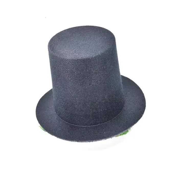 Chapeaux de fête de thé noir pour filles et femmes, mini chapeau haut de forme à paillettes, fascina