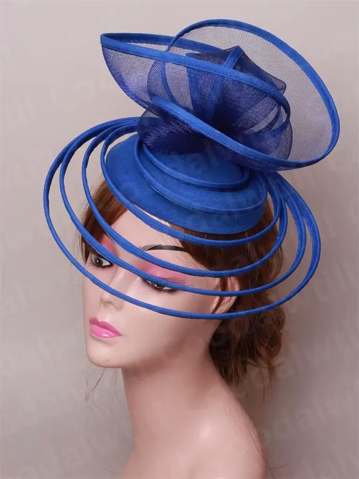 Église Fascinator Chapeau mariage maille casque femmes fête Banquet Chapeau casquette bandeau dames