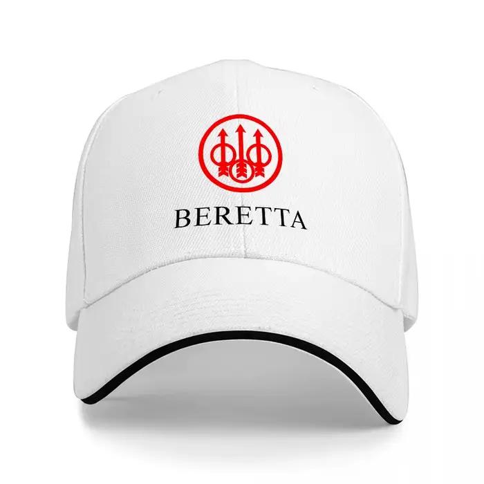 Casquette de baseball noire brodée avec logo Beretta, motif cercle rouge, ajustement classique, chap