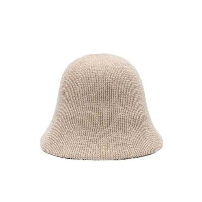 Chapeau de pêcheur tricoté en Chenille, élégant, Style britannique, couleur unie, casquette Panama p