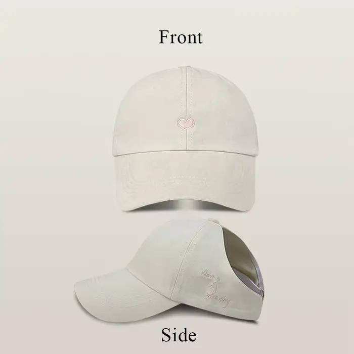 Casquette de Baseball pour Enfant Fille et Garçon, Chapeau de Soleil, Dos Creux, Queue de Cheval, Sn