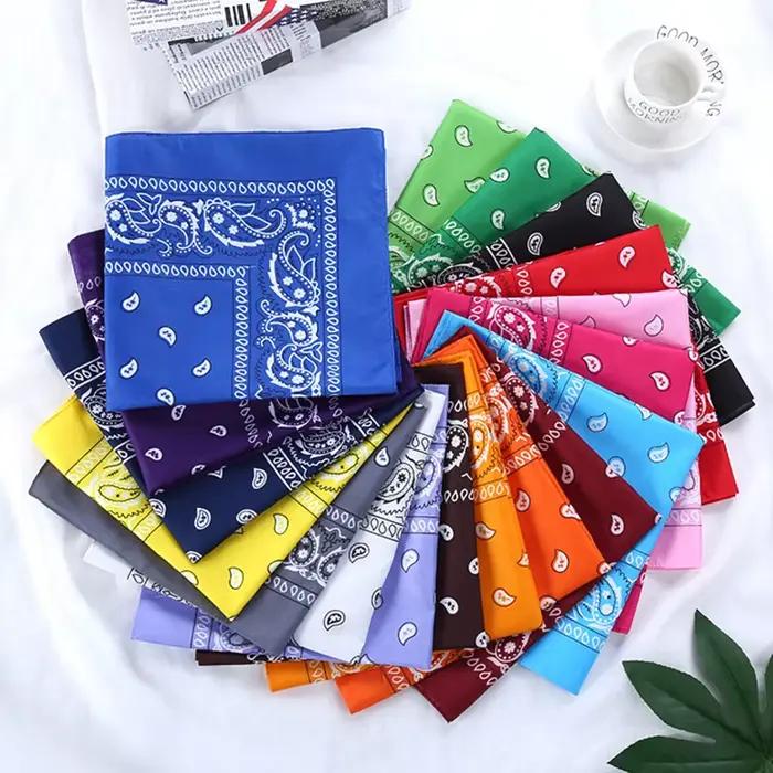 Mode Hip Hop Bandana foulard unisexe noir bandeau de cheveux cou écharpe chapeaux bandes de poignet