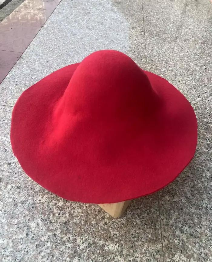 Homme femmes Cloche seau feutre chapeau automne hiver laine feutre large bord capuche chapellerie ar