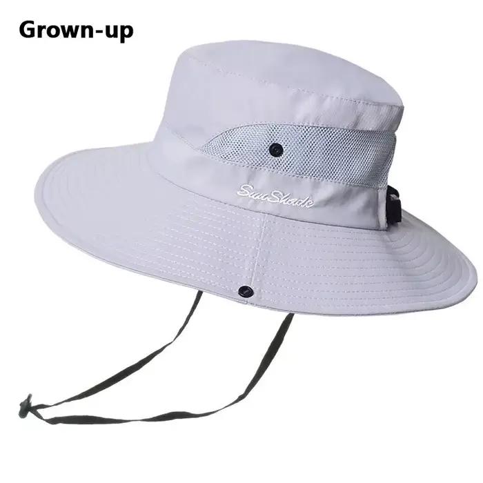 Xinbaoguan-Chapeau de soleil d'extérieur 100% polyester pour femme, respirant, pliant, avec trou pou