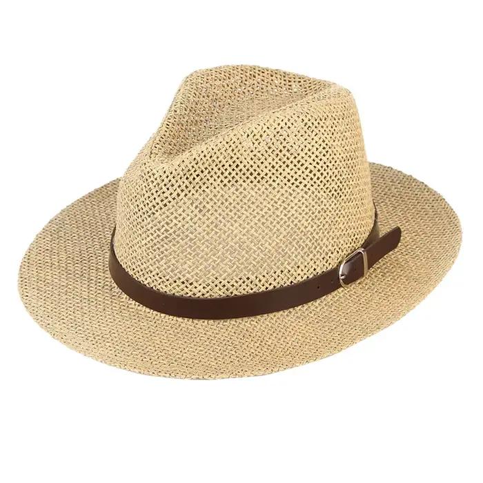 Chapeau Fedora en papier de paille pour femmes et hommes, pare-soleil, chapeau anderrespirant, casqu