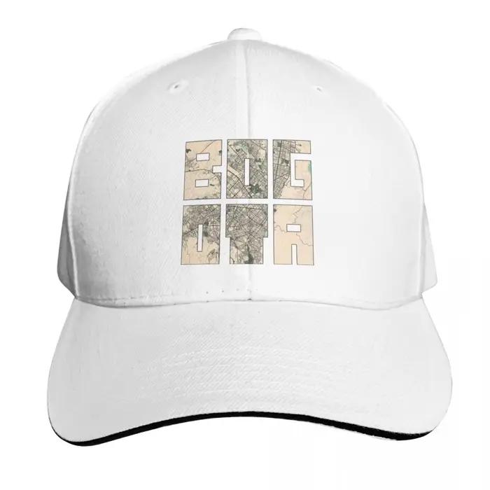 Carte de la ville de Bogota en Colombie - Casquette de baseball vintage, casquette de golf, casquett