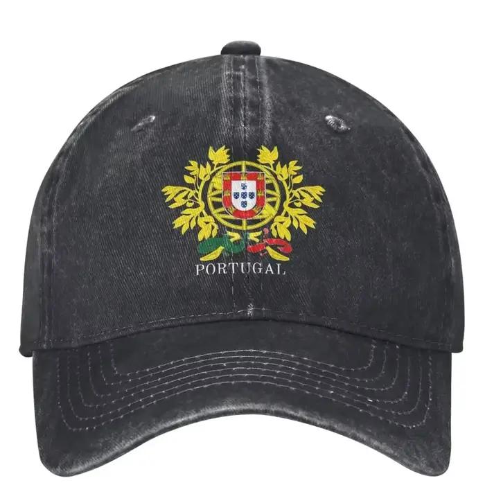 Casquette de baseball décontractée avec armoiries du Portugal, casquette de camionneur d'été avec dr