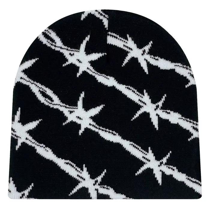Chapeau tricoté jacquard double couche pour hommes et femmes, chapeau tricoté pour la chaleur extéri