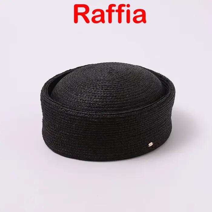 Chapeaux de paille ronds 100 % naturels de style britannique pour hommes et femmes, bérets rétro fra