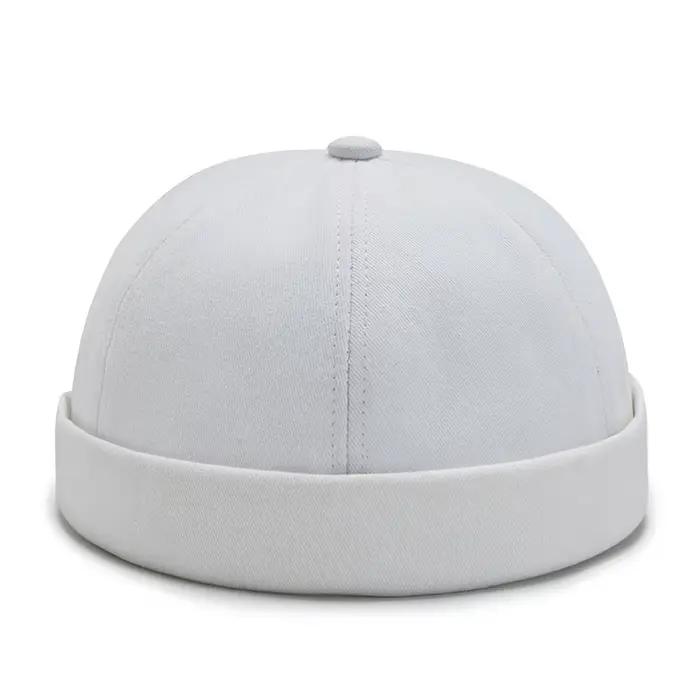 Chapeau en peau de Melon avec Logo personnalisé, broderie Hip Hop, bonnet de rue sans bords, casquet