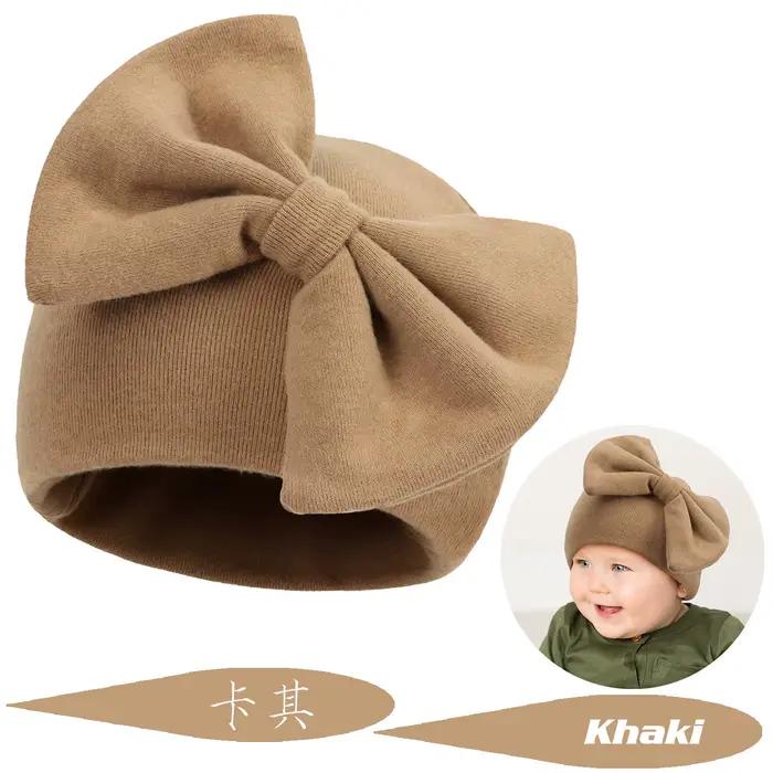 Chapeau avec nœud pour nouveau-né fille, bandeau de sauna, turban chaud et mignon, bonnet, accessoir