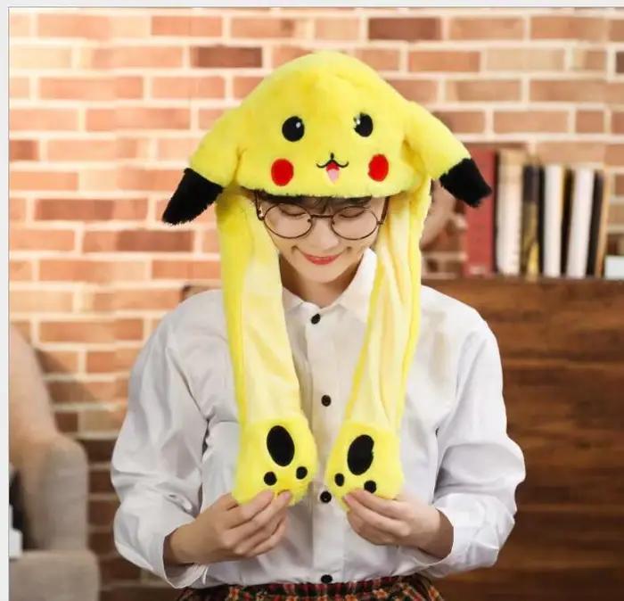 Bonnet Umbreon Gengar Eevee Snorlax avec oreilles mobiles – Casquette décontractée à l'effigie d'ani