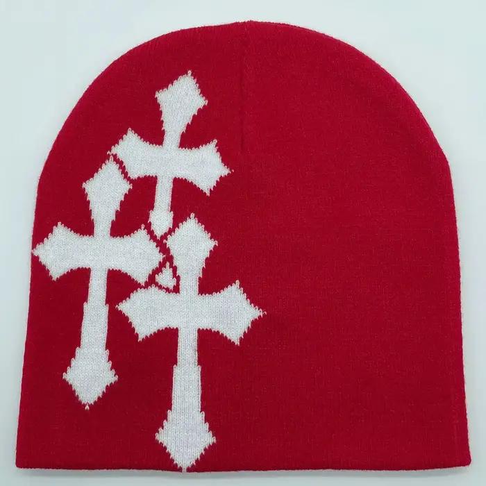 Nouveau Millennium Cross Hacquard tricoté chapeau automne hiver garder au chaud populaire Hip Hop Be