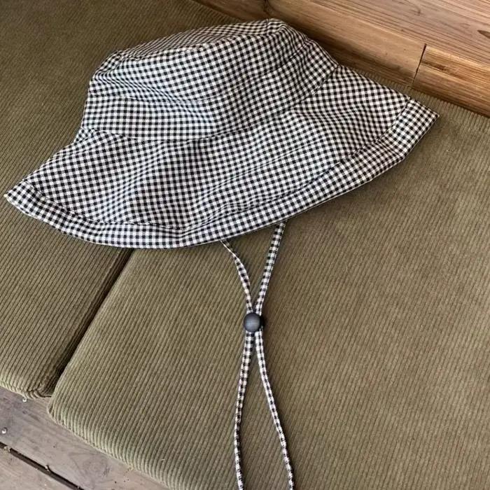 Chapeau de pêcheur à carreaux pied-de-poule avec protection solaire et visière, nouveau chapeau d'ét