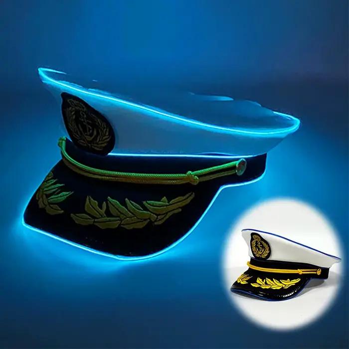 1 Chapeau Lumineux Bleu Marine pour Fêtes, Chapeau de Fête Scintillant pour Hommes et Femmes, Access
