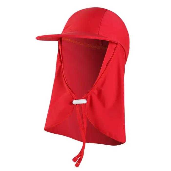 Chapeau de soleil anti-UV multicolore pour enfants, en nylon respirant, à large bord, pour la natati