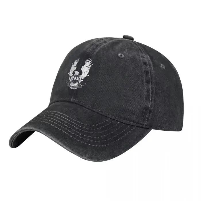 Halo UNSC – casquette de Baseball avec Logo usé, de haute qualité, à visière, pour hommes et femmes,