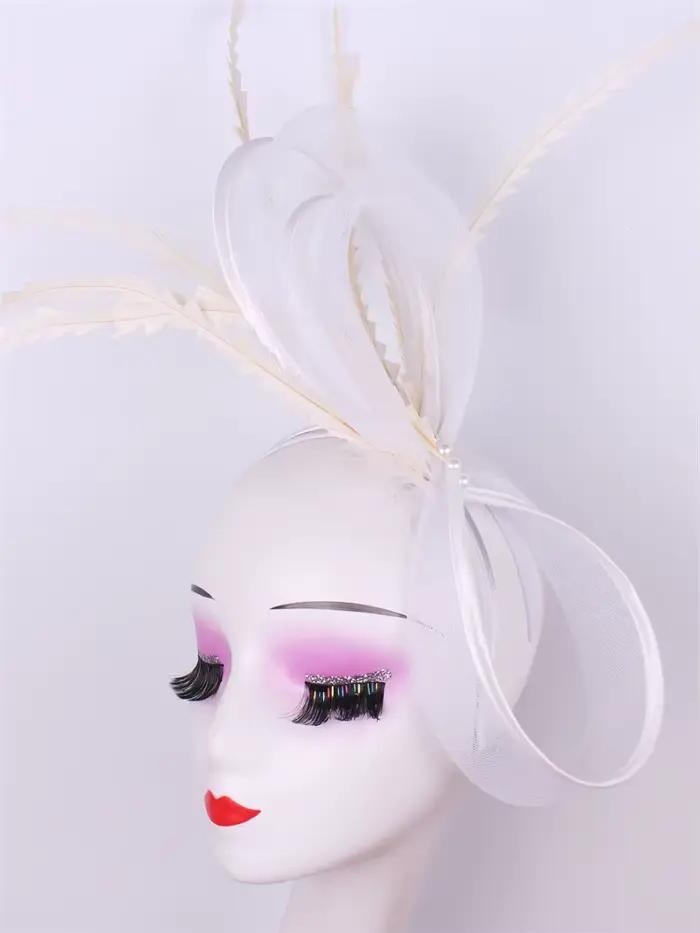 Fascinateur de nœud élégant pour femmes, chapeaux de fête, vêtements de sauna de mariage, accessoire