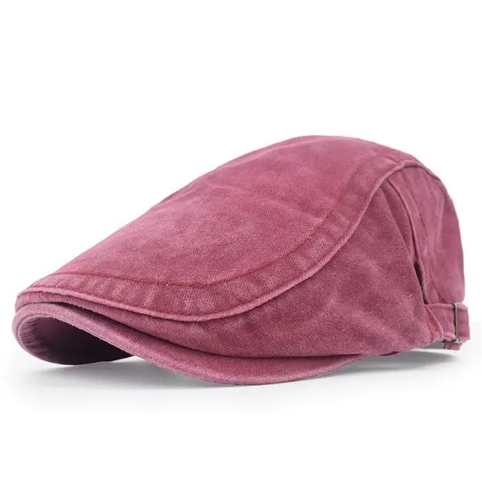 Casquette de journal en Denim de Style japonais pour hommes, chapeau rétro à la mode, béret polyvale