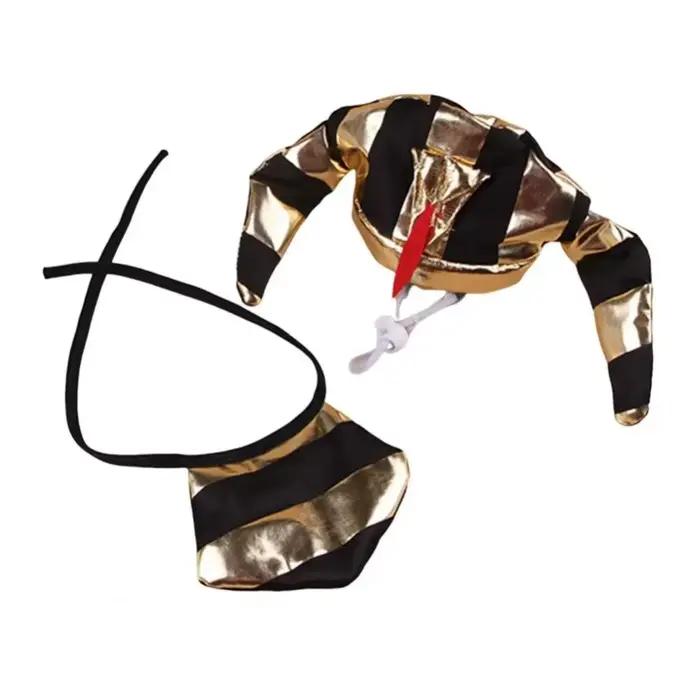 Chapeau de pharaon égyptien pour animaux de compagnie, confortable et réglable, chapeau de pharaon d