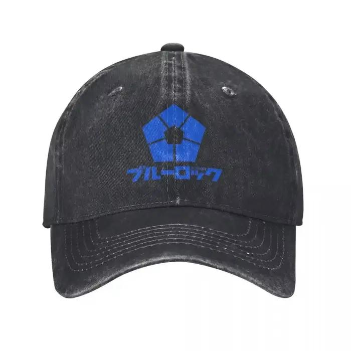 Casquettes de baseball unisexe Blue Lock Football Manga Anime en jean délavé style vieilli, décontra